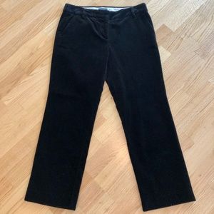 Women’s JCrew black velour cropped pant